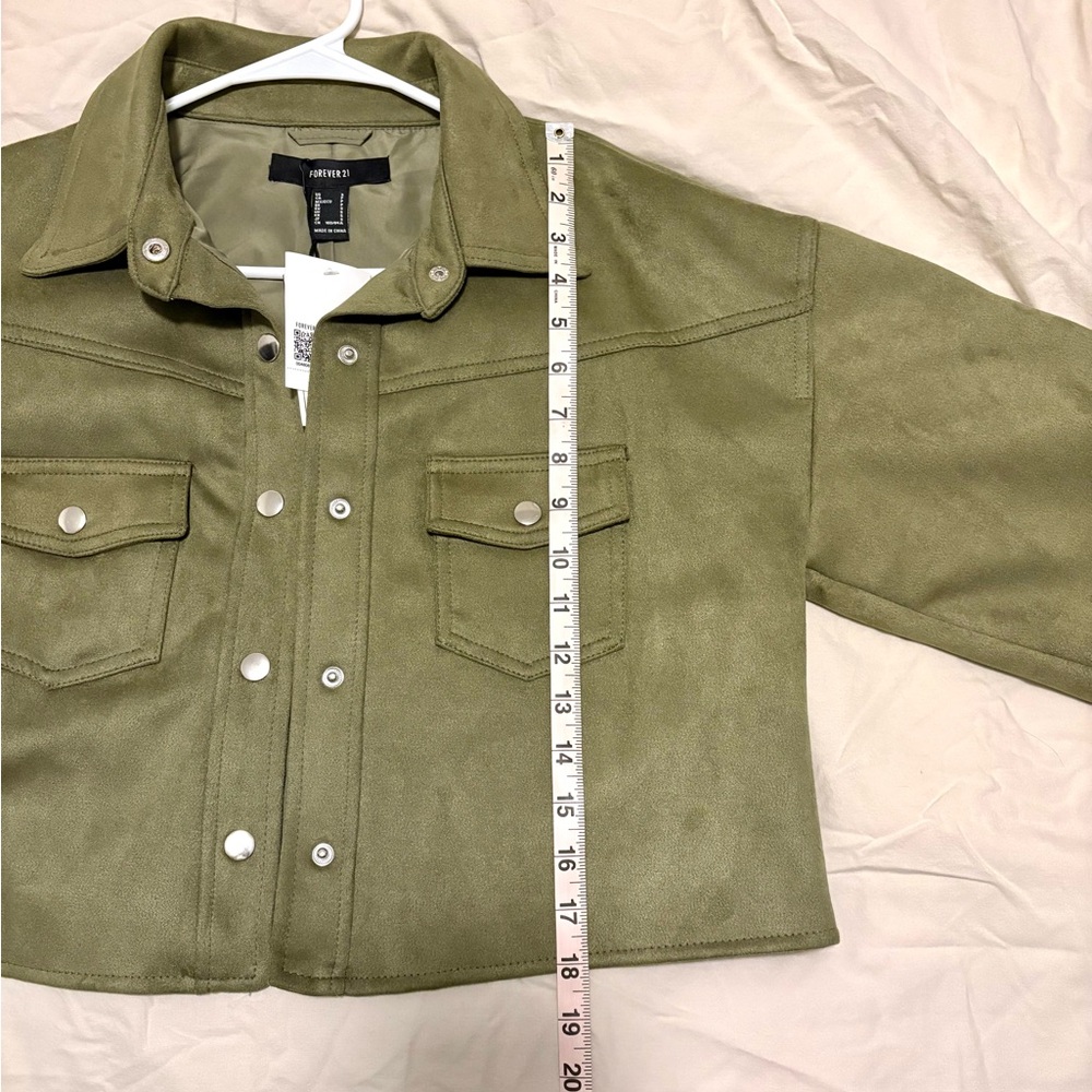 NWT Fringe Green Suede Jacket - Picture 5 of 6